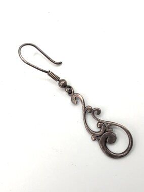 Vintage Sterling Silver 925 Single Dangle Earring 2" Long Weighs 1.17 g VGC